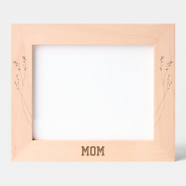 Personalize Elegant Floral Mom Engraved Frames Geätzte Rahmen (Vorderseite)