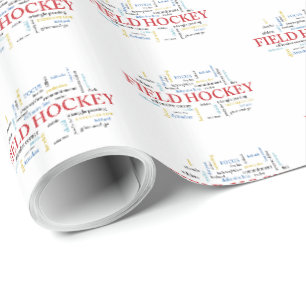 Personalize, Field Hockey Coach Vielen Dank in Wor Geschenkpapier