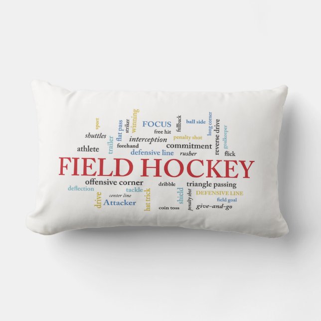 Personalize, Field Hockey Coach Vielen Dank in Wor Lendenkissen (Vorderseite)