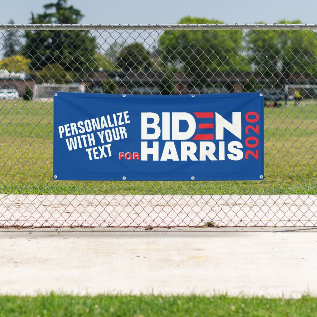 Personalize for Biden/Harris 2020 Vinyl (Zeichen) Banner (Insitu)