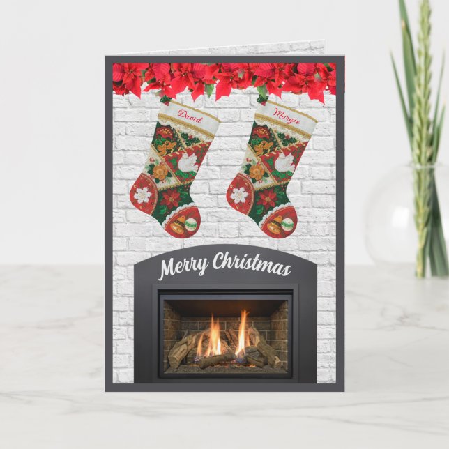 Personalize from us Couple Christmas Feiertagskarte (Vorderseite)