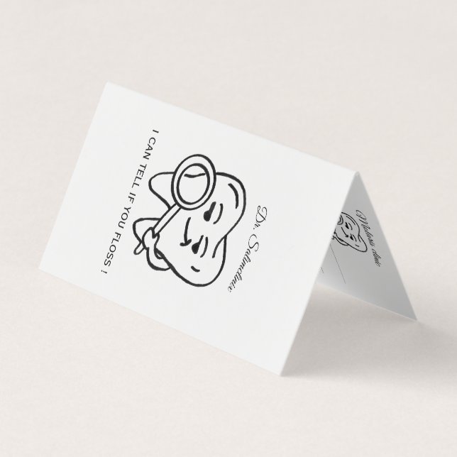 Personalize Funny Dentist Tooth business card (Front)