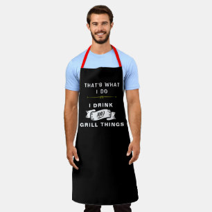 Personalize Funny I Drink & I Grill Baker's Koch  Schürze