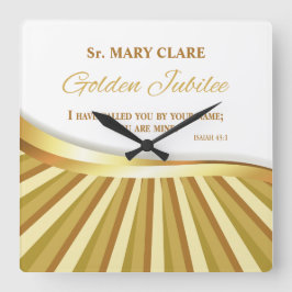 Personalize, Golden Jubilee of Religious Life Quadratische Wanduhr