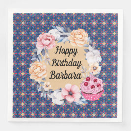 Personalize Happy Birthday Serviette