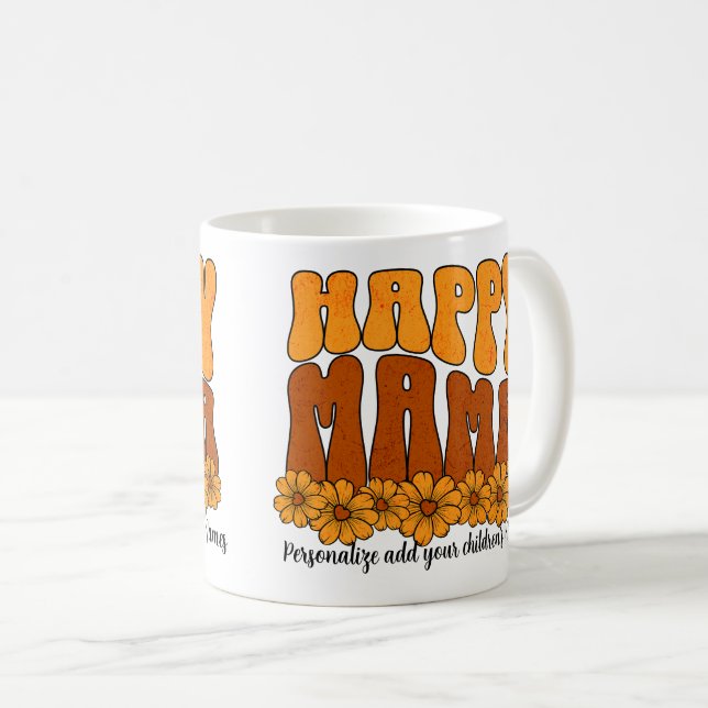 Personalize Happy Mama Browns Kaffeetasse (VorderseiteRechts)