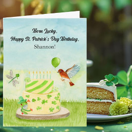 Personalize Happy St Patricks Day Birthday Karte