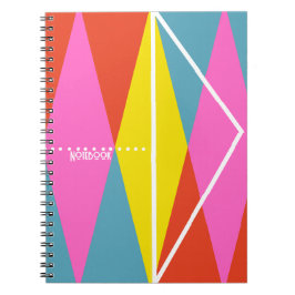 PERSONALIZE: Harlequin Pattern Notebook Notizblock