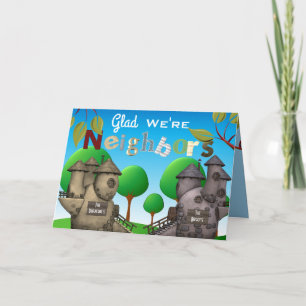 Personalize Homes "Glad We're Neighbors" Thank You Dankeskarte