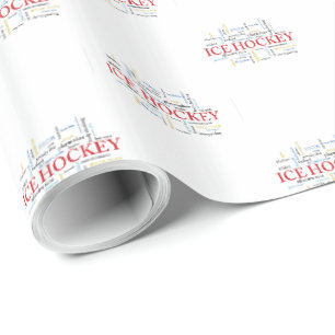 Personalize, Ice Hockey Coach Vielen Dank in Worte Geschenkpapier