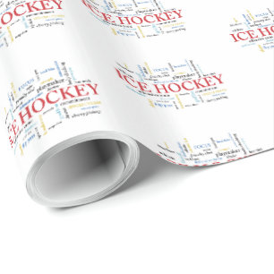 Personalize, Ice Hockey Coach Vielen Dank in Worte Geschenkpapier