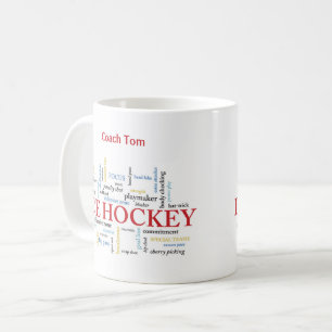Personalize, Ice Hockey Coach Vielen Dank in Worte Kaffeetasse