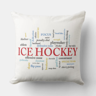 Personalize, Ice Hockey Coach Vielen Dank in Worte Kissen