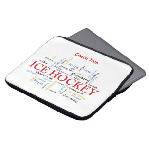 Personalize, Ice Hockey Coach Vielen Dank in Worte Laptopschutzhülle