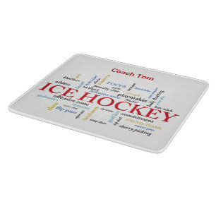 Personalize, Ice Hockey Coach Vielen Dank in Worte Schneidebrett