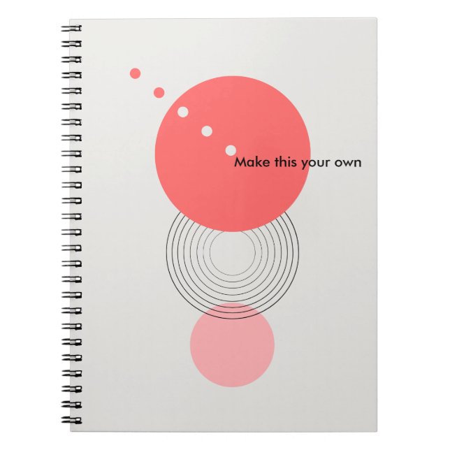 PERSONALIZE Inspired by Bauhaus Minimalist Modern Notizblock (Vorderseite)