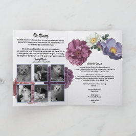 Personalize It! Floral Photo Pet Memorial Programm