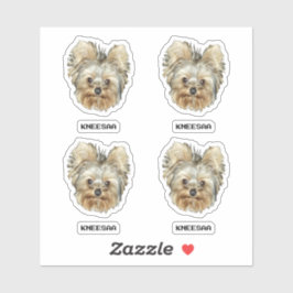 Personalize It! Multi-Pet Head Photo & Name Aufkleber