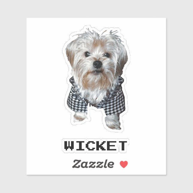 Personalize It! Pet Head Photo & Name Aufkleber (Blatt)
