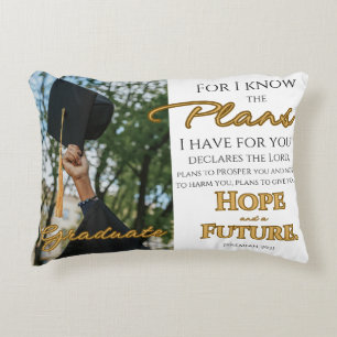 Personalize Jeremiah 29:11 Grad Cap Scripture Dekokissen