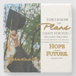 Personalize Jeremiah 29:11 Grad Cap Scripture Steinuntersetzer