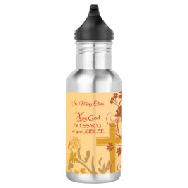 Personalize, Jubilee Anniversary Nun Cross, Wirbel Edelstahlflasche