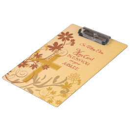 Personalize, Jubilee Anniversary Nun Cross, Wirbel Klemmbrett