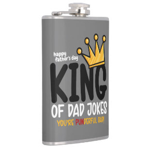 Personalize King of Vater Jokes Flachmann