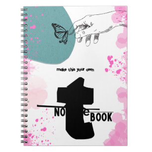 PERSONALIZE: Künstlerisches Notebook und Schmetter Notizblock