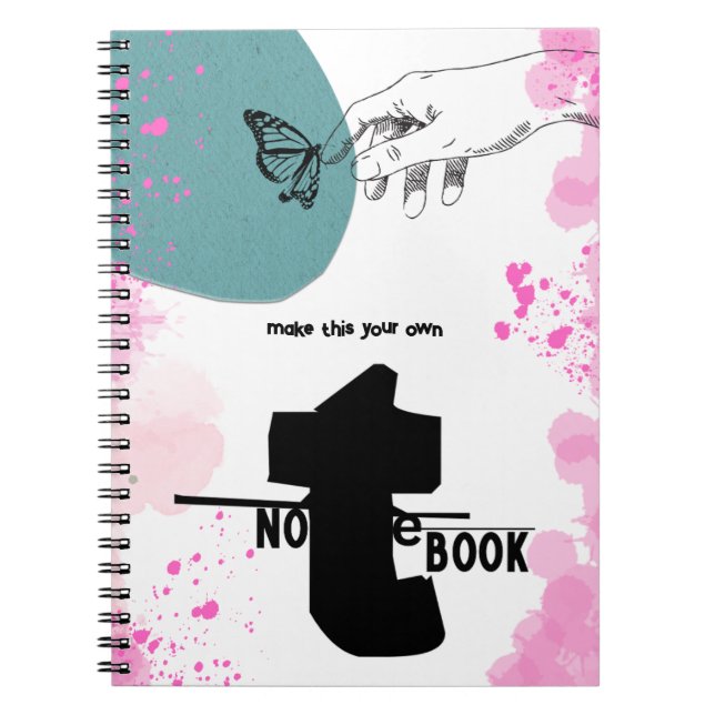 PERSONALIZE: Künstlerisches Notebook und Schmetter Notizblock (Vorderseite)