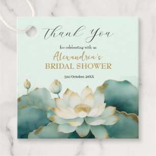 Personalize Lotus Blume Brautparty Vielen Dank Geschenkanhänger