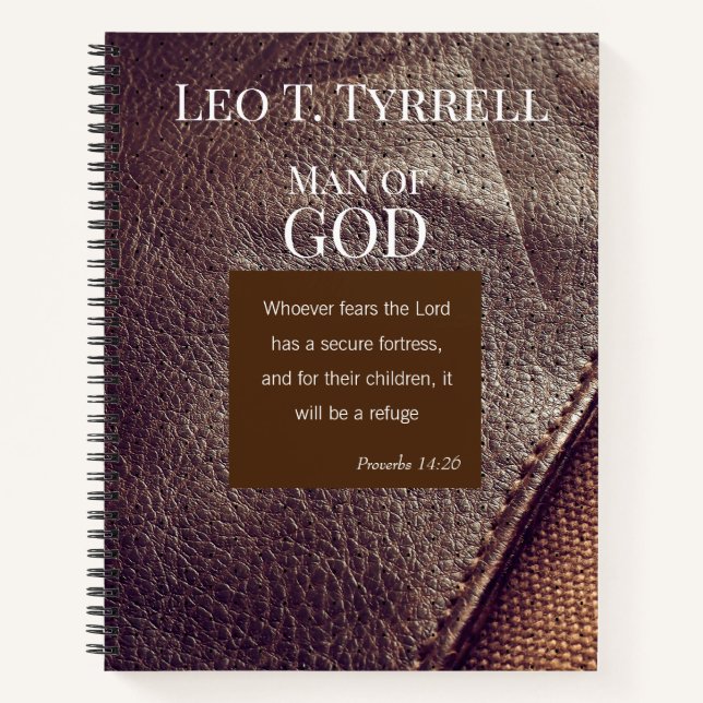 Personalize Mens Bible Verse Notizbuch (Vorderseite)
