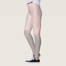 Personalize modern art light pink gray leggings