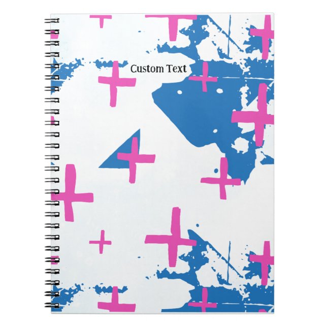 PERSONALIZE: Modernes Cross Notebook Journal Notizblock (Vorderseite)