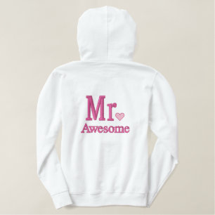Personalize Mr & Mrs Embroidery Embroidered Gear Bestickter Hoodie