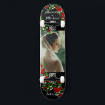 Personalize Names and Large Photo Hand Crafted Skateboard<br><div class="desc">Personalize Names and Large Photo Hand Crafted Skateboard</div>