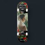Personalize Names and Large Photo Hand Crafted Skateboard<br><div class="desc">Personalize Names and Large Photo Hand Crafted Skateboard</div>