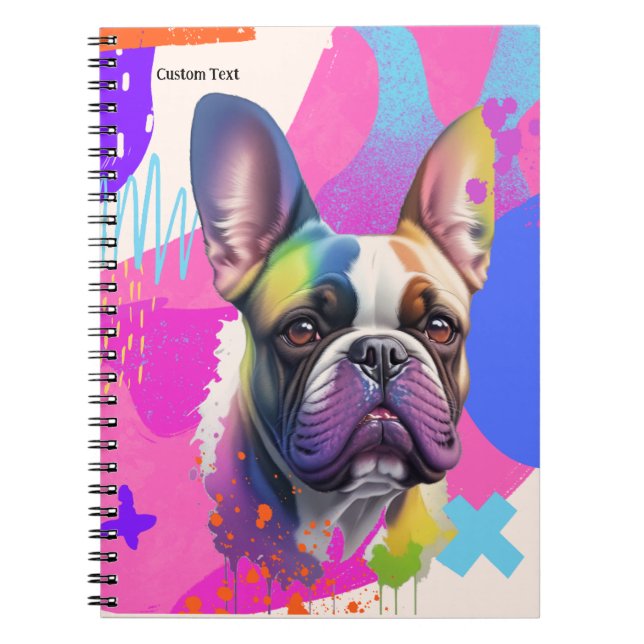 PERSONALIZE: Niedliches Französisches Bull Dog-Not Notizblock (Vorderseite)
