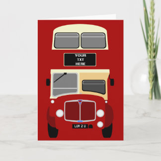 Personalize Old East Kent Double Decker Bus Karte