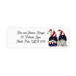 Personalize Patriotic Gnome Return Address Labels