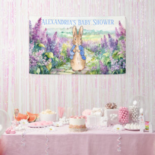 Personalize Peter rabbit Baby Shower Banner