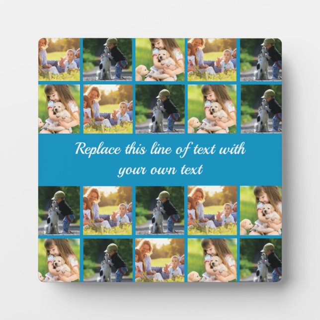 Personalize photo collage and text fotoplatte (Vorderseite)