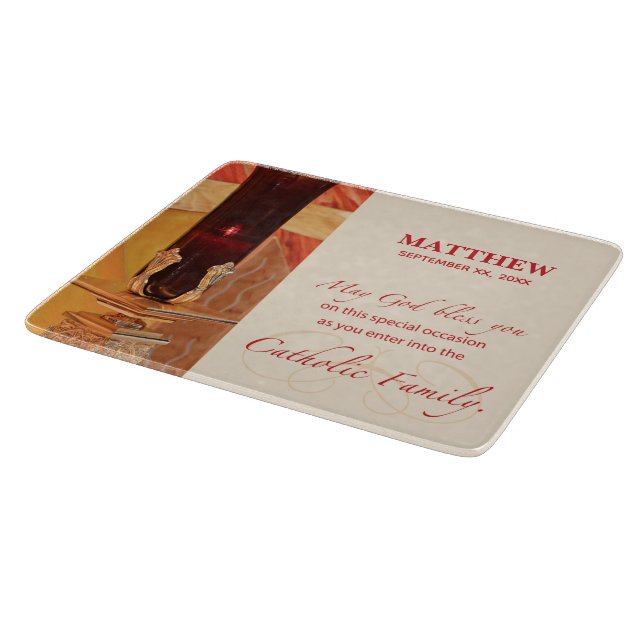 Personalize, RCIA Herzlichen Glückwunsch, katholis Schneidebrett (Ecke)