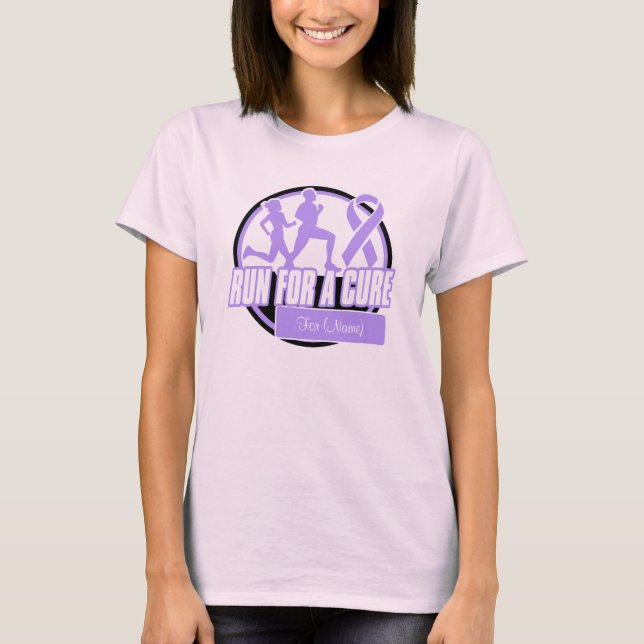 Personalize Run For a Cure - General Cancer T-Shirt (Vorderseite)
