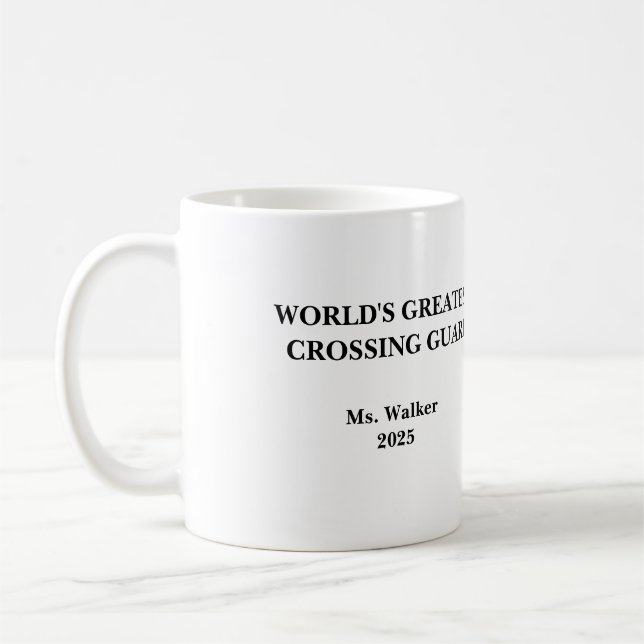 Personalize School Crossing Guard Kaffeetasse (Links)