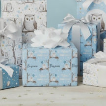 Personalize Snowy Owl Winter Onederland Birthday