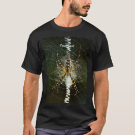 Personalize Spider on its web photography T-Shirt