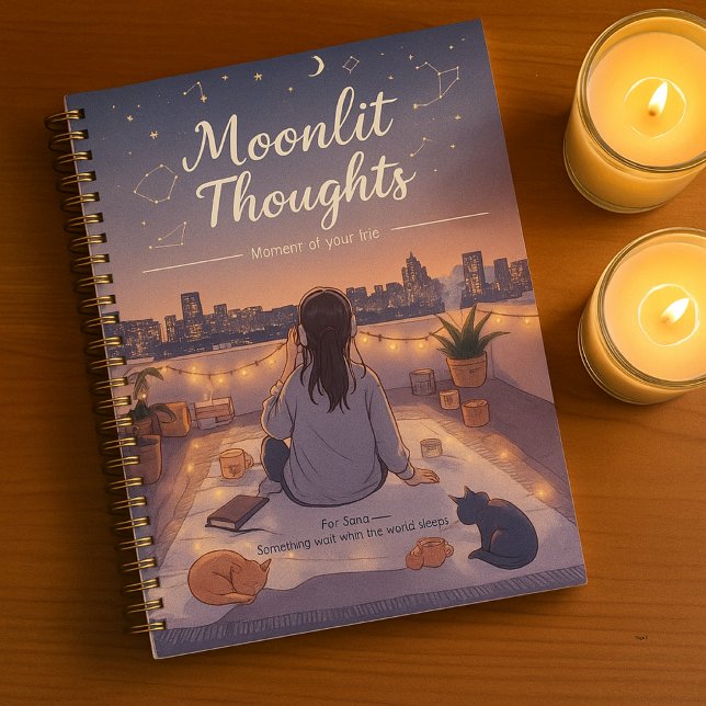 Personalize Stargazing Moonlit Cute Back to School Planer (Von Creator hochgeladen)