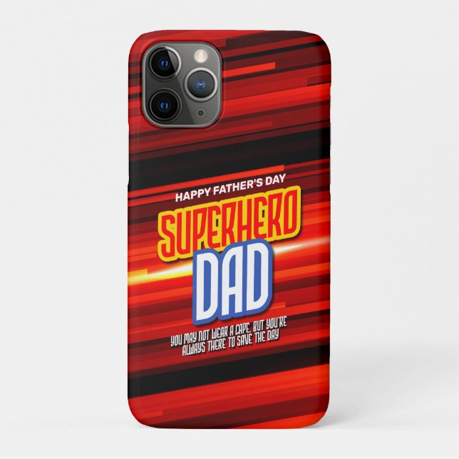 Personalize SuperHero Vater Case-Mate iPhone Hülle (Rückseite)