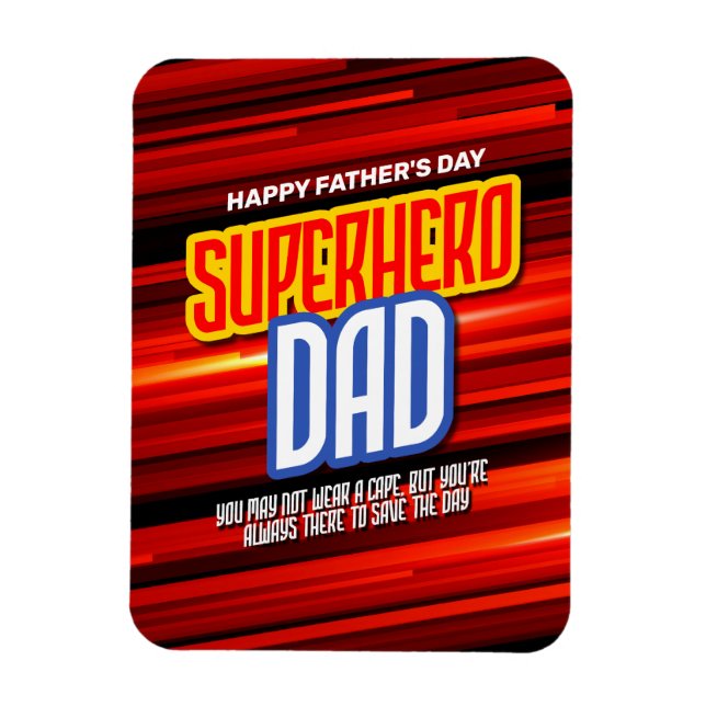 Personalize SuperHero Vater Magnet (Vertikal)
